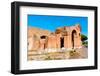 Exterior of the Theater, Ostia Antica archaeological site, Ostia, Rome province, Latium (Lazio)-Nico Tondini-Framed Photographic Print