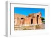 Exterior of the Theater, Ostia Antica archaeological site, Ostia, Rome province, Latium (Lazio)-Nico Tondini-Framed Photographic Print