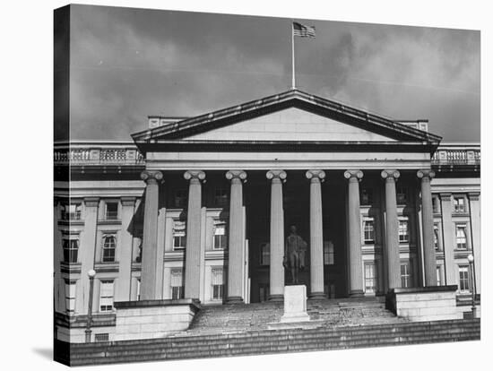 Exterior of the US Treasury Building-Carl Mydans-Stretched Canvas