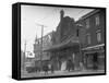 Exterior of Theater after Fire-null-Framed Stretched Canvas