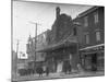 Exterior of Theater after Fire-null-Mounted Photographic Print