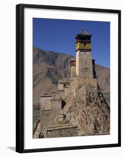 Exterior of Tower at Yumbu Lhakang, the Oldest Dwelling in Tibet, Central Valley of Tibet, China-Alison Wright-Framed Photographic Print