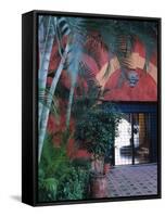 Exterior of Traditional Mexican Architecture, Puerto Vallarta, Mexico-Merrill Images-Framed Stretched Canvas