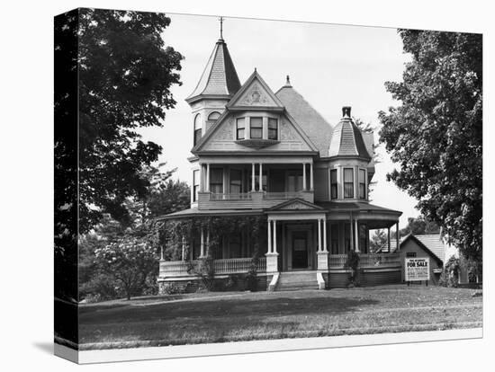 Exterior of Victorian American Home-null-Stretched Canvas