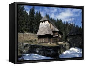 Exterior of Wooden Ruthenian Orthodox Church in Village of Zuberec, Zilina Region, Slovakia-Richard Nebesky-Framed Stretched Canvas
