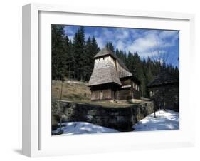 Exterior of Wooden Ruthenian Orthodox Church in Village of Zuberec, Zilina Region, Slovakia-Richard Nebesky-Framed Photographic Print