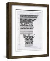 Exterior Order of the Temple of Aesculapius, Plate XLVII-Robert Adam-Framed Premium Giclee Print