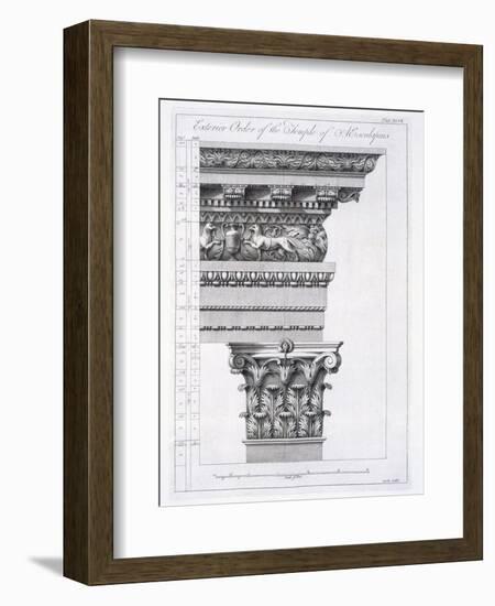 Exterior Order of the Temple of Aesculapius, Plate XLVII-Robert Adam-Framed Premium Giclee Print