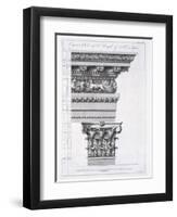 Exterior Order of the Temple of Aesculapius, Plate XLVII-Robert Adam-Framed Premium Giclee Print