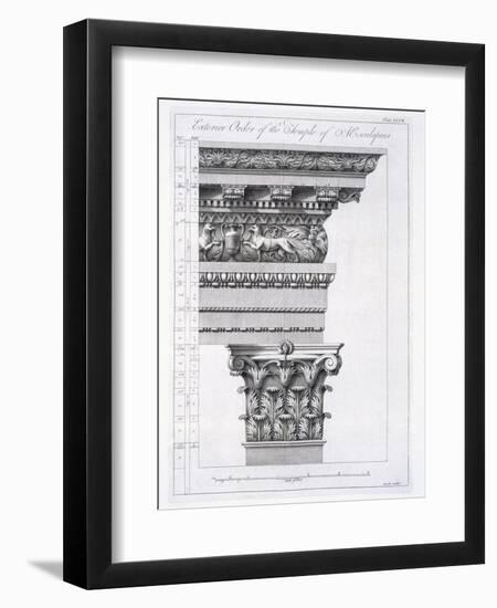 Exterior Order of the Temple of Aesculapius, Plate XLVII-Robert Adam-Framed Premium Giclee Print