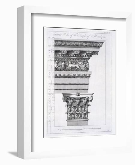 Exterior Order of the Temple of Aesculapius, Plate XLVII-Robert Adam-Framed Premium Giclee Print