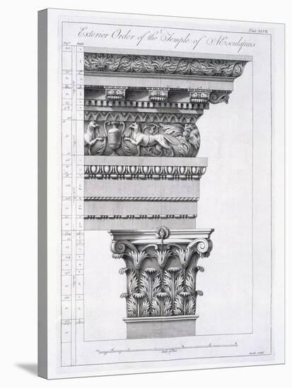 Exterior Order of the Temple of Aesculapius, Plate XLVII-Robert Adam-Stretched Canvas