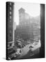 Exterior View Carnegie Hall with Pedestrians and Traffic-null-Stretched Canvas