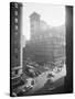 Exterior View Carnegie Hall with Pedestrians and Traffic-null-Stretched Canvas