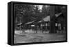 Exterior View of a Camp Curry Bungalow - Yosemite National Park, CA-Lantern Press-Framed Stretched Canvas