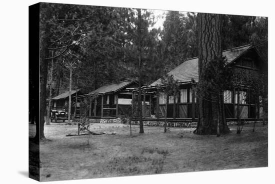 Exterior View of a Camp Curry Bungalow - Yosemite National Park, CA-Lantern Press-Stretched Canvas