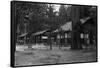 Exterior View of a Camp Curry Bungalow - Yosemite National Park, CA-Lantern Press-Framed Stretched Canvas