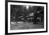 Exterior View of a Camp Curry Bungalow - Yosemite National Park, CA-Lantern Press-Framed Premium Giclee Print