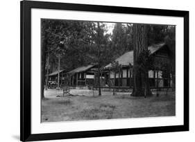 Exterior View of a Camp Curry Bungalow - Yosemite National Park, CA-Lantern Press-Framed Premium Giclee Print