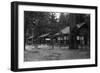 Exterior View of a Camp Curry Bungalow - Yosemite National Park, CA-Lantern Press-Framed Art Print