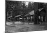 Exterior View of a Camp Curry Bungalow - Yosemite National Park, CA-Lantern Press-Mounted Art Print