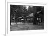 Exterior View of a Camp Curry Bungalow - Yosemite National Park, CA-Lantern Press-Framed Art Print