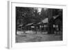 Exterior View of a Camp Curry Bungalow - Yosemite National Park, CA-Lantern Press-Framed Art Print