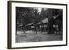 Exterior View of a Camp Curry Bungalow - Yosemite National Park, CA-Lantern Press-Framed Art Print