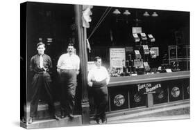 Exterior View of a Cigar Store - Barre, VT-Lantern Press-Stretched Canvas