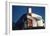 Exterior View of a Geodesic Dome House, with an Angled, Wooden Barn-Style Door-John Dominis-Framed Photographic Print