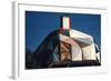 Exterior View of a Geodesic Dome House, with an Angled, Wooden Barn-Style Door-John Dominis-Framed Photographic Print