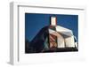 Exterior View of a Geodesic Dome House, with an Angled, Wooden Barn-Style Door-John Dominis-Framed Photographic Print