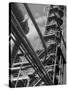 Exterior View of a Refinery and Factory-Andreas Feininger-Stretched Canvas