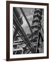 Exterior View of a Refinery and Factory-Andreas Feininger-Framed Photographic Print