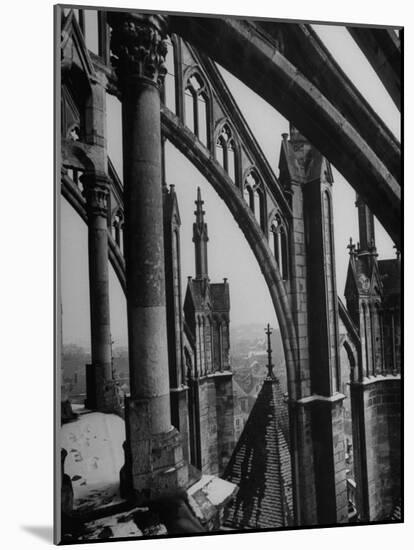 Exterior View of Amiens Cathedral-Nat Farbman-Mounted Photographic Print