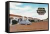 Exterior View of Avalon Motel - Fresno, CA-Lantern Press-Framed Stretched Canvas