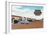 Exterior View of Avalon Motel - Fresno, CA-Lantern Press-Framed Art Print