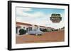 Exterior View of Avalon Motel - Fresno, CA-Lantern Press-Framed Art Print