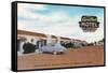 Exterior View of Avalon Motel - Fresno, CA-Lantern Press-Framed Stretched Canvas