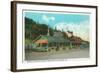 Exterior View of Brand's BBQ Restaurant - Roseburg, OR-Lantern Press-Framed Art Print