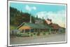 Exterior View of Brand's BBQ Restaurant - Roseburg, OR-Lantern Press-Mounted Art Print