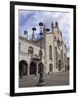 Exterior View of Cathedral in Como Town Centre, Lake Como, Lombardy, Italian Lakes, Italy, Europe-Peter Barritt-Framed Photographic Print