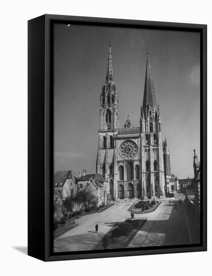 Exterior View of Chartres Cathedral-null-Framed Stretched Canvas