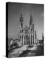 Exterior View of Chartres Cathedral-null-Stretched Canvas