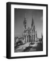 Exterior View of Chartres Cathedral-null-Framed Photographic Print