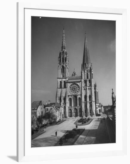 Exterior View of Chartres Cathedral-null-Framed Photographic Print