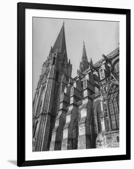 Exterior View of Chartres Cathedral-null-Framed Photographic Print