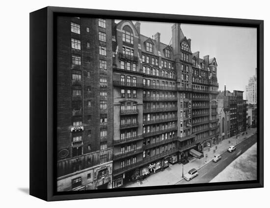 Exterior View of Chelsea Hotel in New York City-null-Framed Stretched Canvas