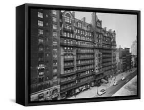 Exterior View of Chelsea Hotel in New York City-null-Framed Stretched Canvas