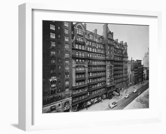 Exterior View of Chelsea Hotel in New York City-null-Framed Photographic Print